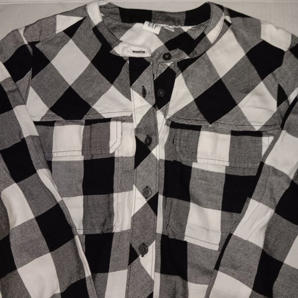 GAP WOMEN'S LONG SLEEVE PLAID DRESS - Picture 8 of 12